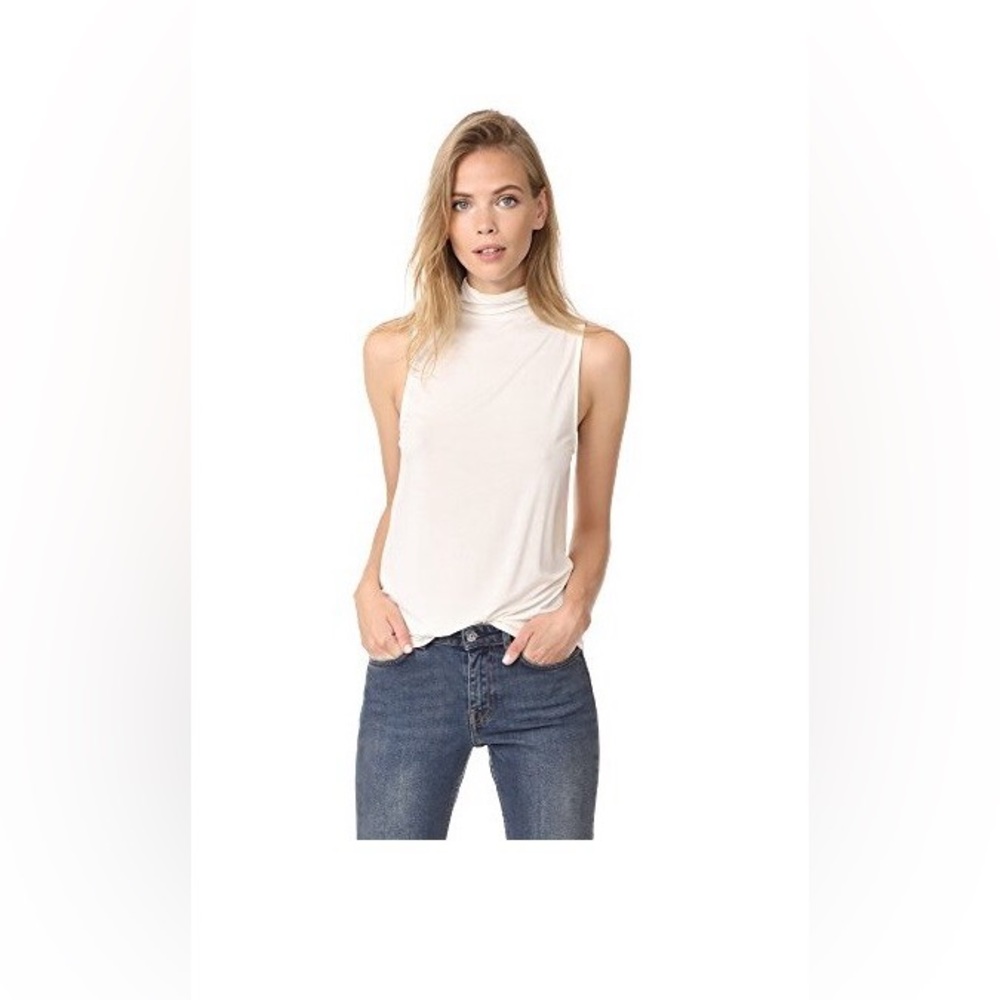 a new day Sleeveless Mock Neck Camisole Tank - white
